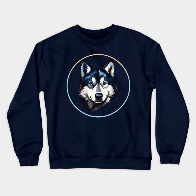 Siberian husky dog Crewneck Sweatshirt by Flowerart1232